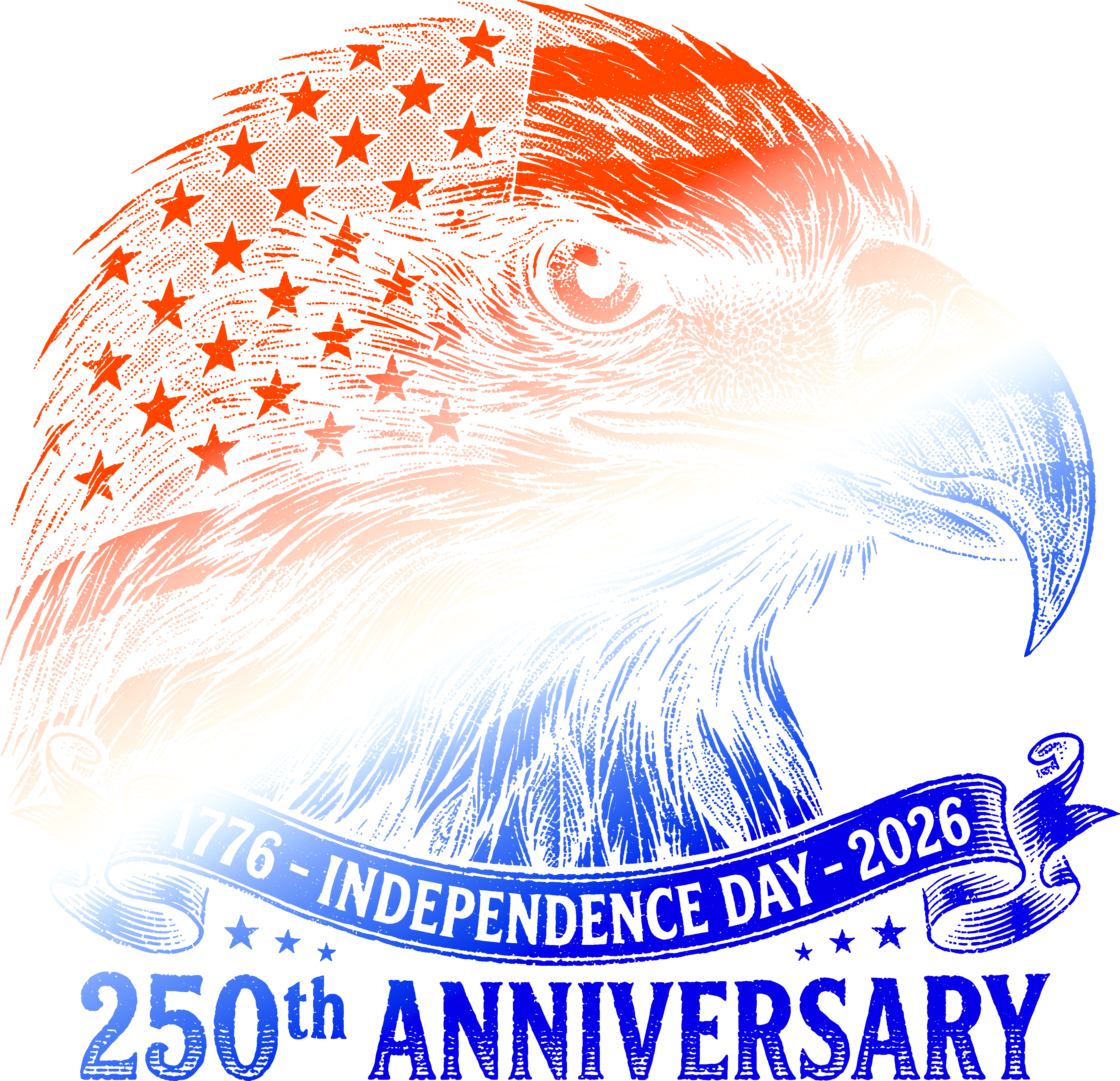 Vintage Etched American Eagle - Independence Day 2026 Edition