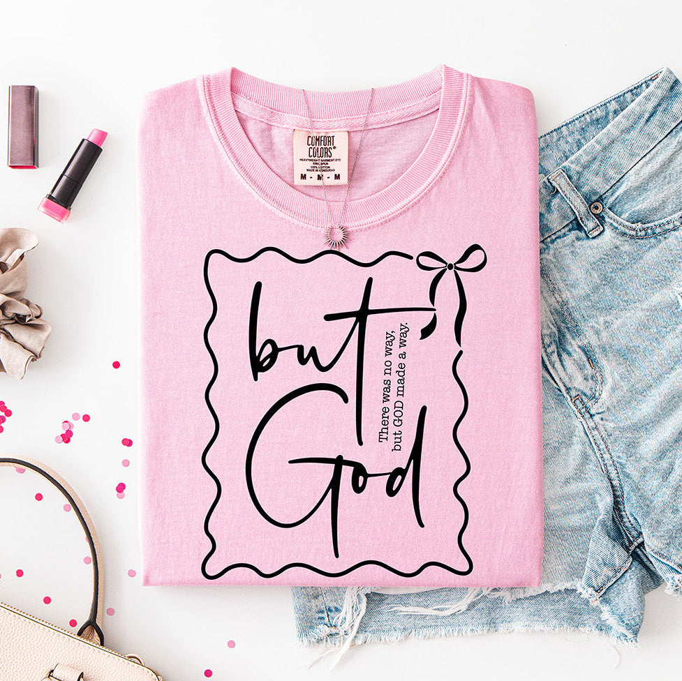 But God Christian T-Shirt | Faith-Based Aesthetic Script Tee