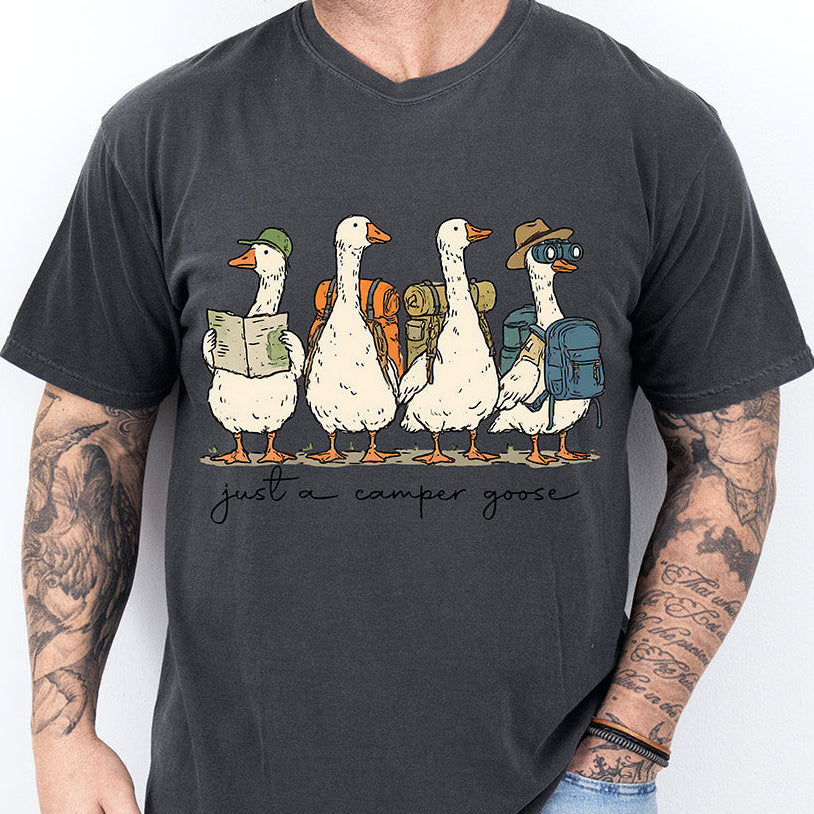Just a Camper Goose DTF Transfer - Ready to Press