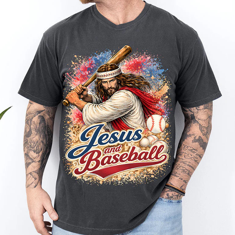 Jesus and Baseball DTF Transfer | Religious Sports | Bestie DTF