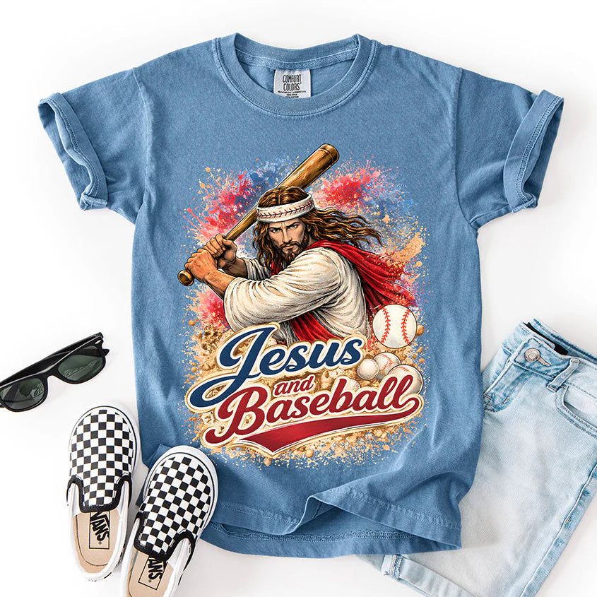 Jesus and Baseball DTF Transfer | Religious Sports | Bestie DTF