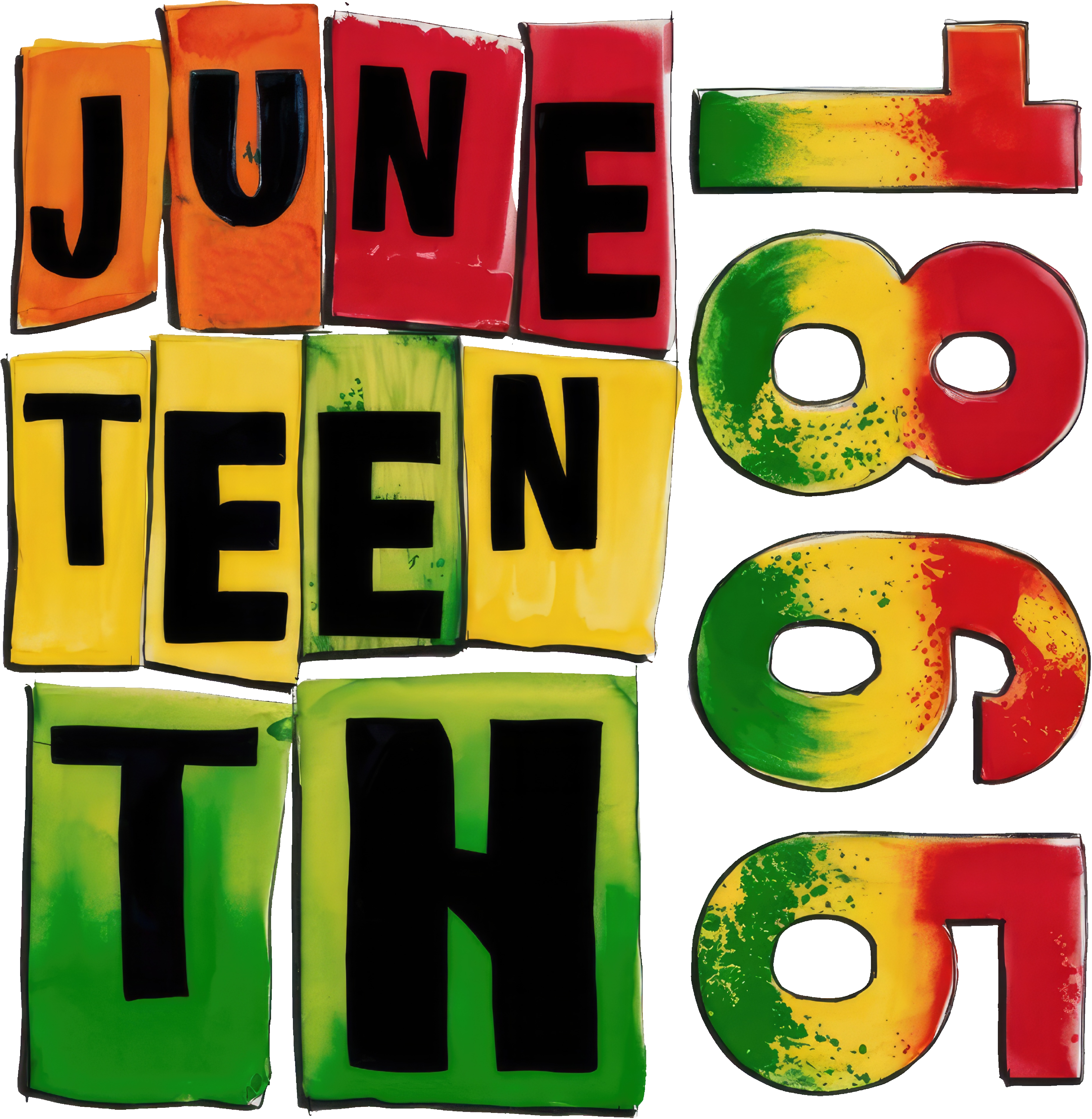 Juneteenth 1865 | Pan-African Colors Graphic | Retro Artistic Freedom Day Celebration Design