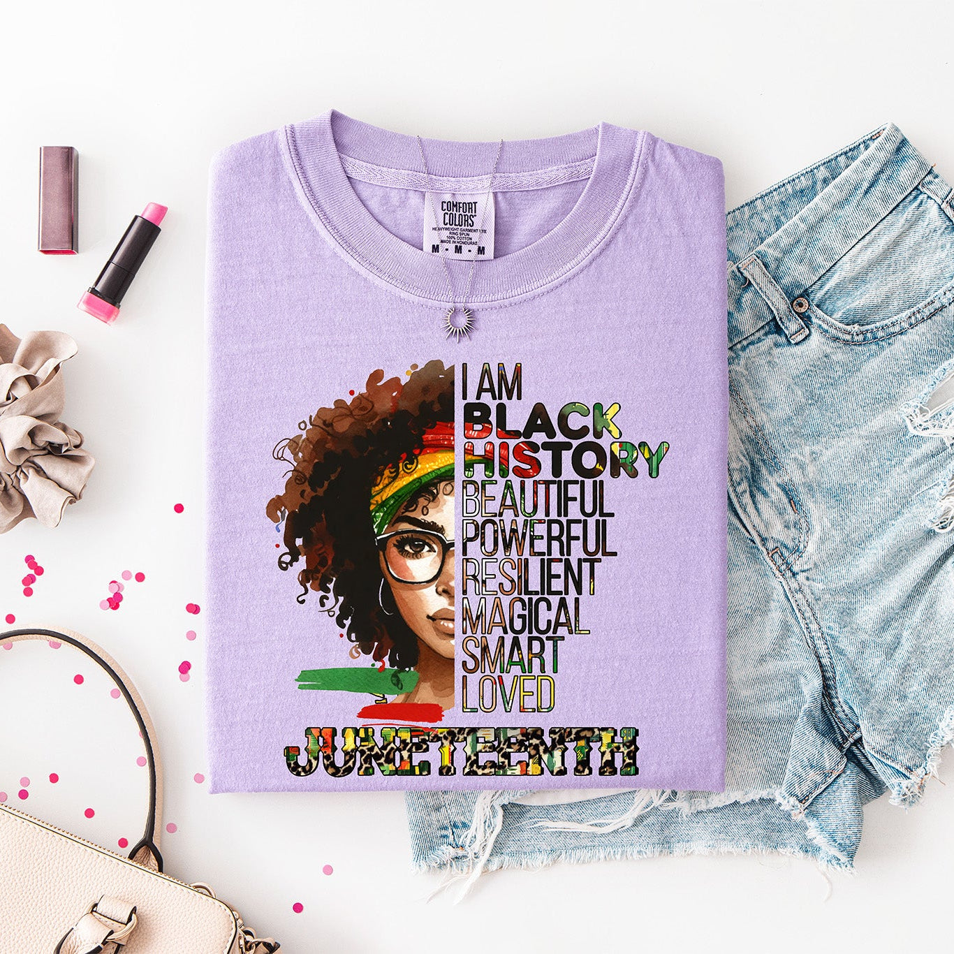 Juneteenth Empowerment T-Shirt – "I Am Black History" Affirmation Design
