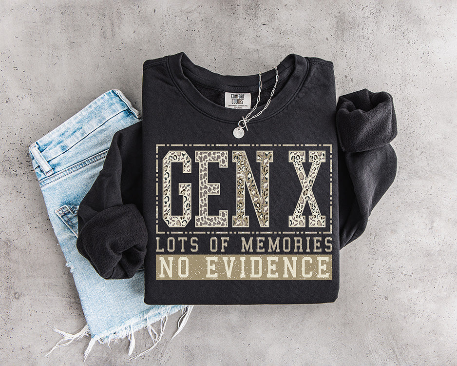 Gen X lots of memories no evidence funny retro leopard print ready to press DTF transfer