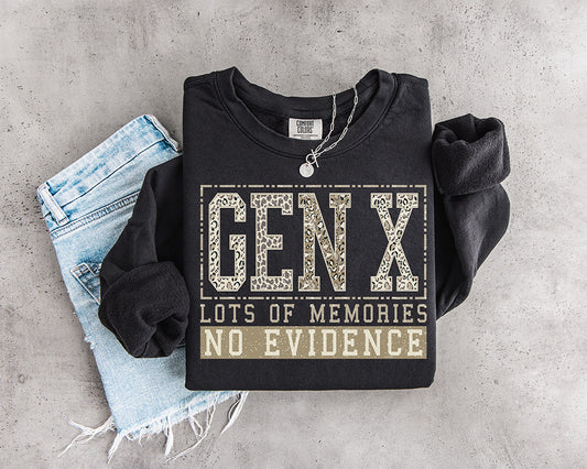 Gen X lots of memories no evidence funny retro leopard print ready to press DTF transfer