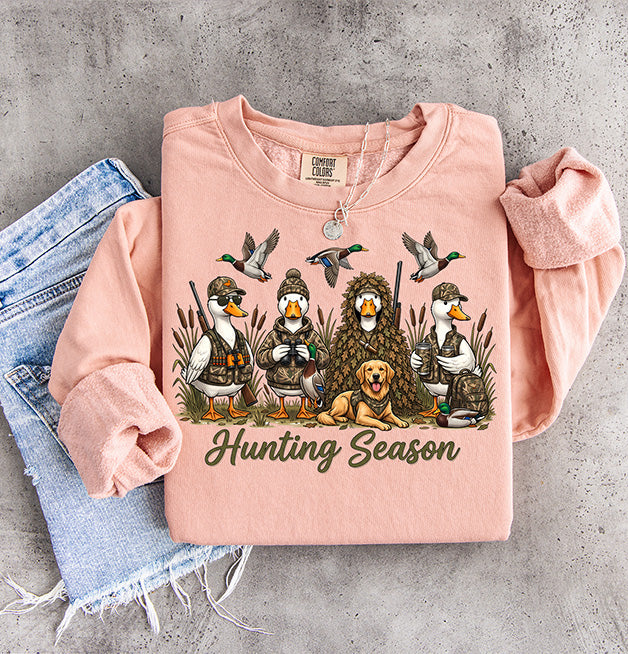 Funny Hunting Season DTF Transfer | Duck Goose Hunting Dog Design