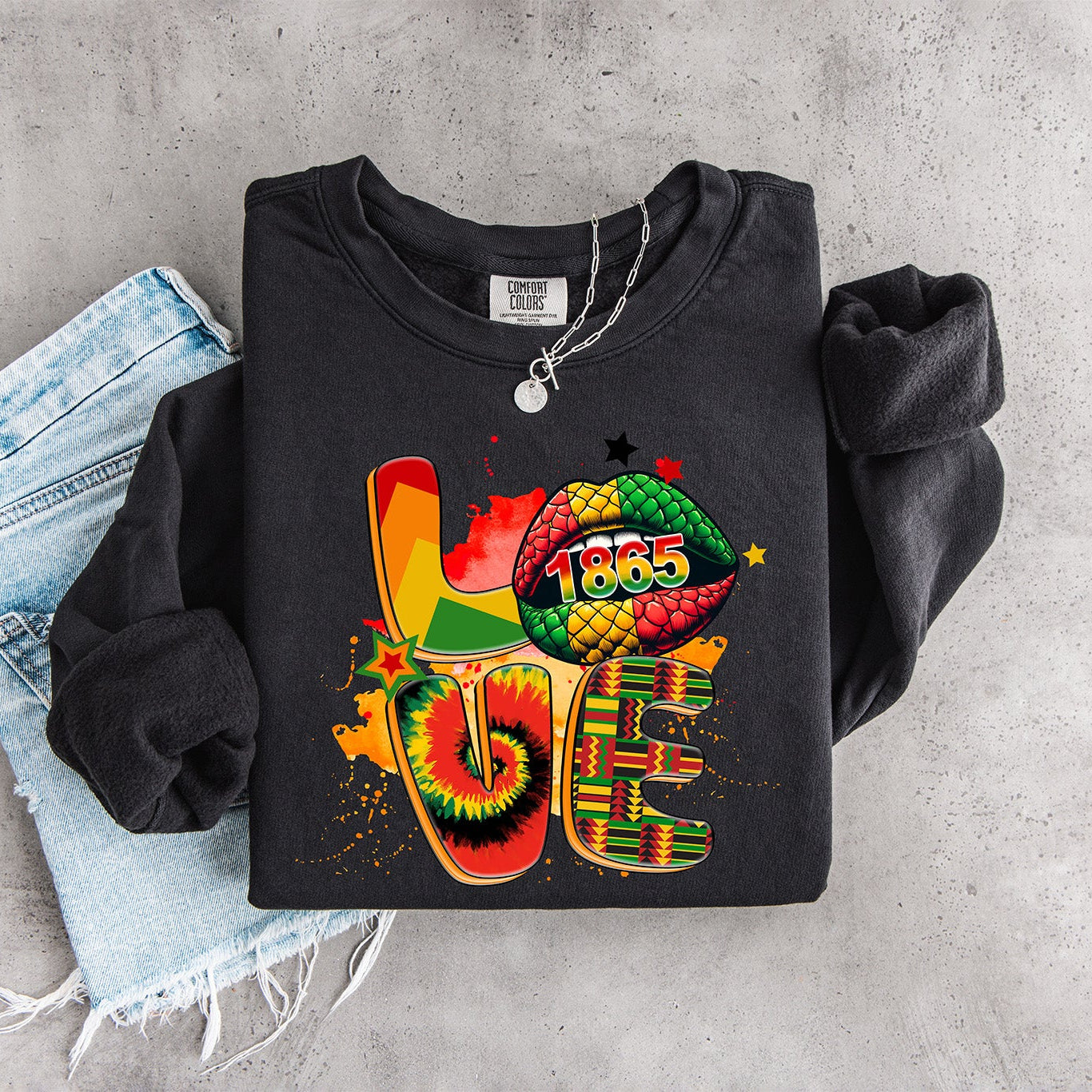Juneteenth 1865 LOVE Graphic – Black Freedom & Heritage Celebration